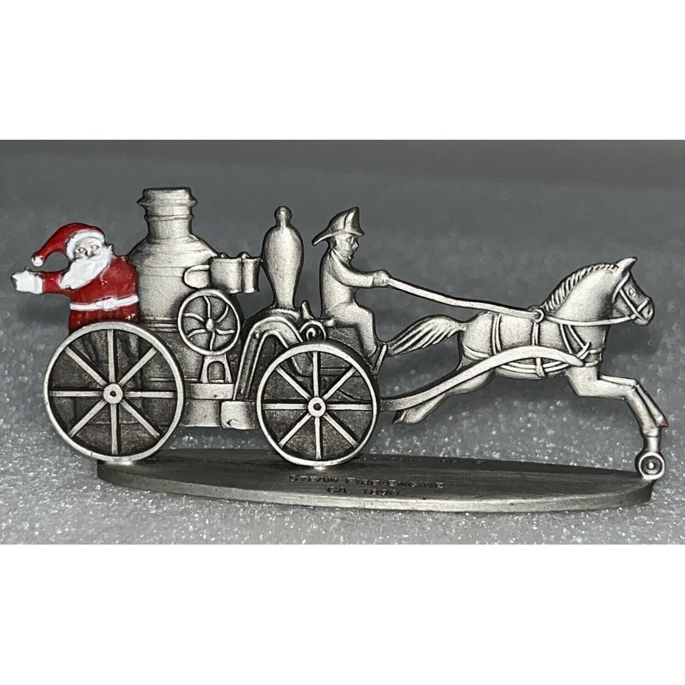 Hallmark‎ Cards 1981 Little Gallery Pewter, Steam Fire Engine CA. 1890